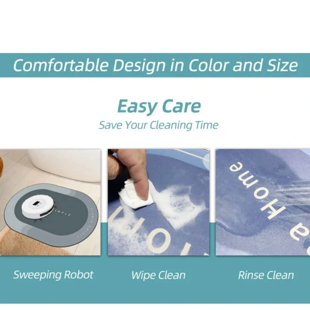 Non Slip Diatom Mud Shower Mats Super Absorbent